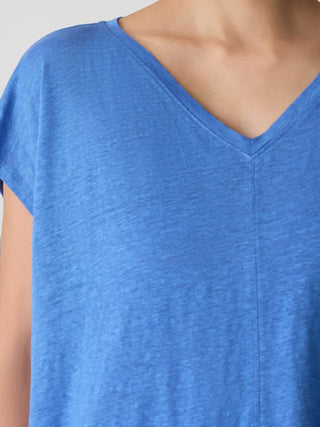Eileen Fisher - Organic Linen Jersey V-Neck Tee