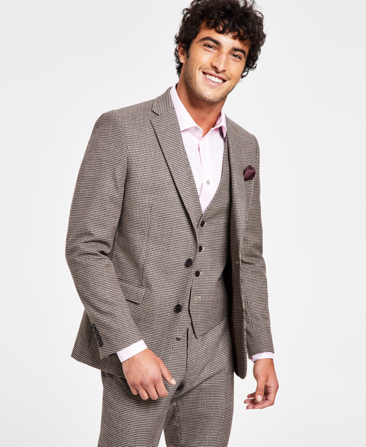 Men's Slim Fit Suit Separate Two-Button Blazer by Bar III
