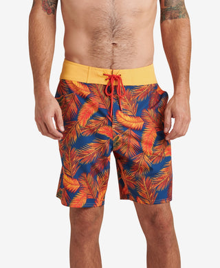 Mens Harrison Palm Frond Board Shorts