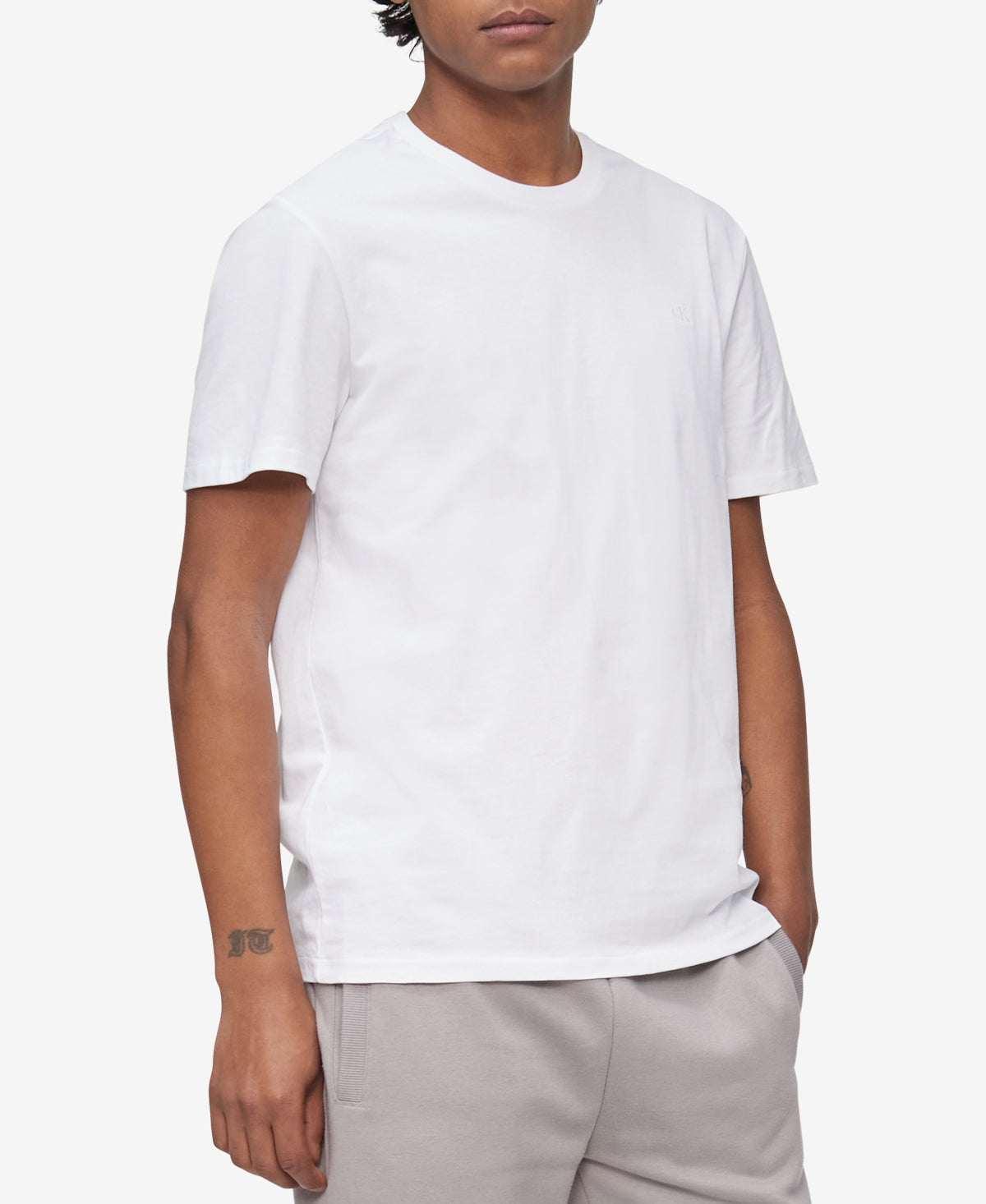 Calvin Klein Men's Smooth Cotton Solid Crewneck T-Shirt