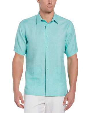 Cubavera Men's Guayabera Yarn Dyed Striped Shirt
