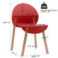 4 Piece Set of Single Chairs With a Design Combining Modern and Traditional Elements