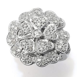 14K White Gold 0.75ctw Round Diamond Ring, 7.0 grams