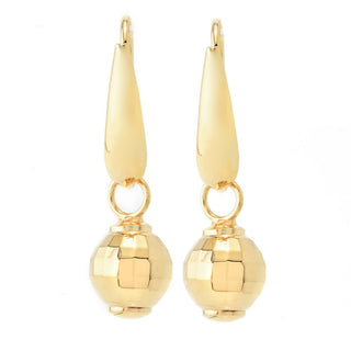 Toscana Italiana Choice of Plating "Discoteca" 10mm Bead Drop Earrings