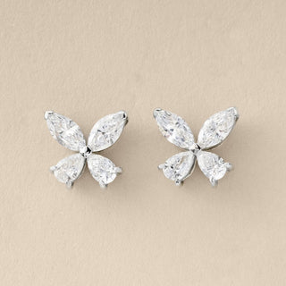 Peace Jewelers Choice of 14K Gold 1.30ctw Lab Grown Diamond Butterfly Stud Earrings