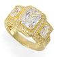 Brilliante Choice of Plating 4.11 DEW Simulated Diamond Halo Ring