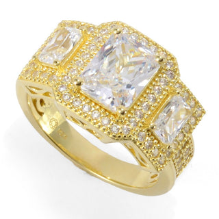 Brilliante Choice of Plating 4.11 DEW Simulated Diamond Halo Ring