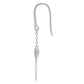 Zoey Blush Platinum Plated 0.17ctw Diamond Heart Threader Drop Earrings