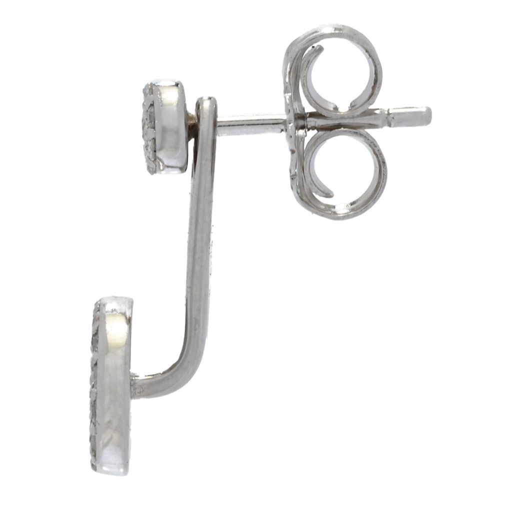 Zoey Blush Platinum Plated 0.56ctw Diamond Convertible Jacket Earrings