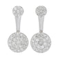 Zoey Blush Platinum Plated 0.56ctw Diamond Convertible Jacket Earrings