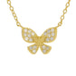 Zoey Blush 18K Gold Plated 0.54ctw Diamond Butterfly 18"+2" Necklace