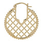 Passport to India 18K Gold Plated "Hawa Mahal" Beaded Lattice Hoop Earrings
