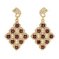 Passport to India Elephant 3.00ctw Red Garnet & Zircon Earrings