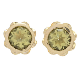 Passport to India 18K Gold Plated 2.38ctw Ouro Verde Lotus Flower Stud Earrings