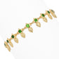 Passport to India 2.60ctw Chrome Diopside Mango Leaf Line Bracelet