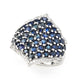 Gem Treasures Sterling Silver 4.05ctw Sapphire & Zircon Cluster Ring