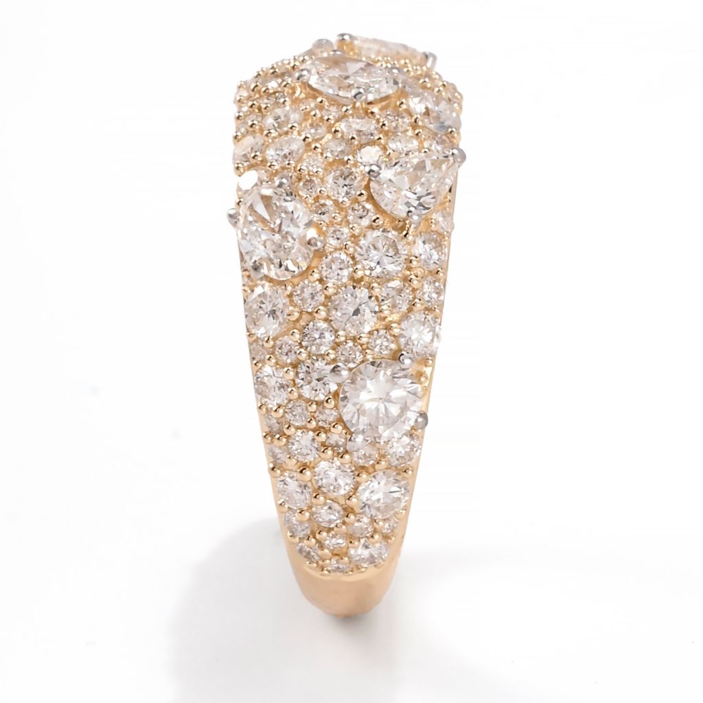 Cocci Collection 14K Gold 1.90ctw Multi Shape Diamond Ring, 3.7 grams
