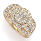 Morris & David Choice of 14K Gold 1.01ctw Diamond Trinity Halo Ring