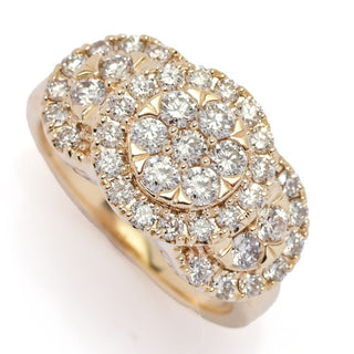 Morris & David Choice of 14K Gold 1.01ctw Diamond Trinity Halo Ring