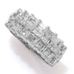 14K White Gold 1.00ctw Princess & Baguette Diamond Ring