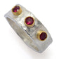 Anatolia by Cevherun 24K Gold Accented Choice of Precious Gem Hammered Ring