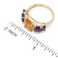 LALI Jewels 14K Gold 4.40ctw Citrine, Amethyst, Rhodolite & Diamond Ring