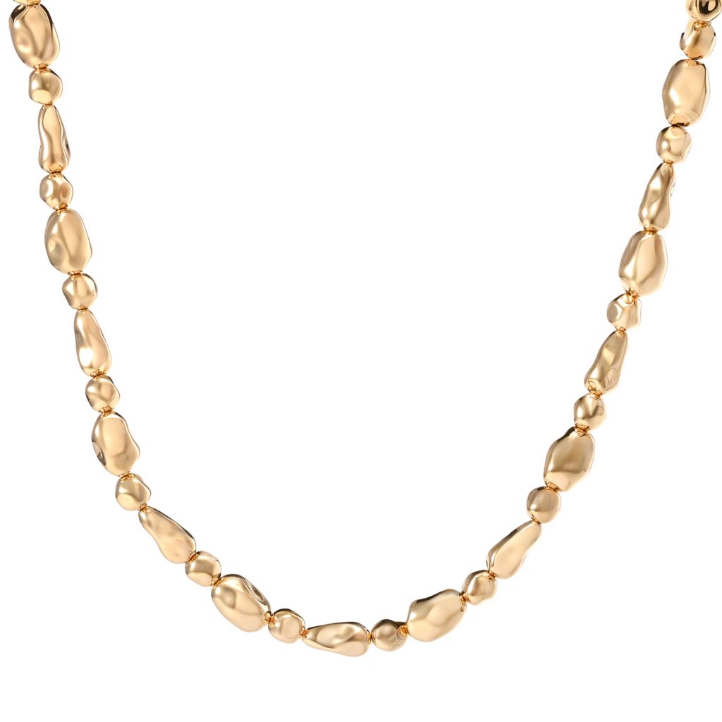 VOGA Collection 18K Gold Electroform Mixed Bead 18" Necklace