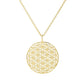 Passport to Egypt 18K Gold Plated Polished Flower of Life Pendant w/ Chain