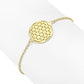 Passport to Egypt 18K Gold Plated Polished Flower of Life 7"+2" Bracelet