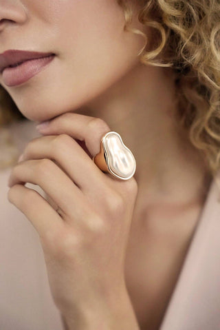 Ettika - Women's Sea born Pearl Ring