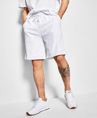 Men's Relaxed Fit Textured Ottoman Stripe Drawstring Shorts