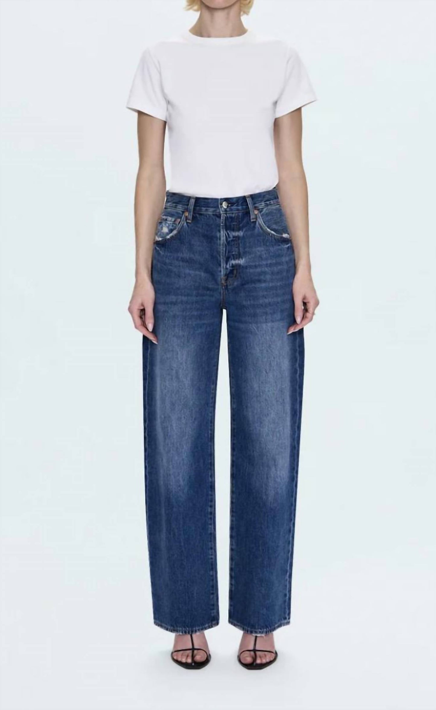 Pistola - Tate High Rise Bowed Wide Leg Jean