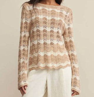 Z Supply - Azura Stripe Crochet Sweater