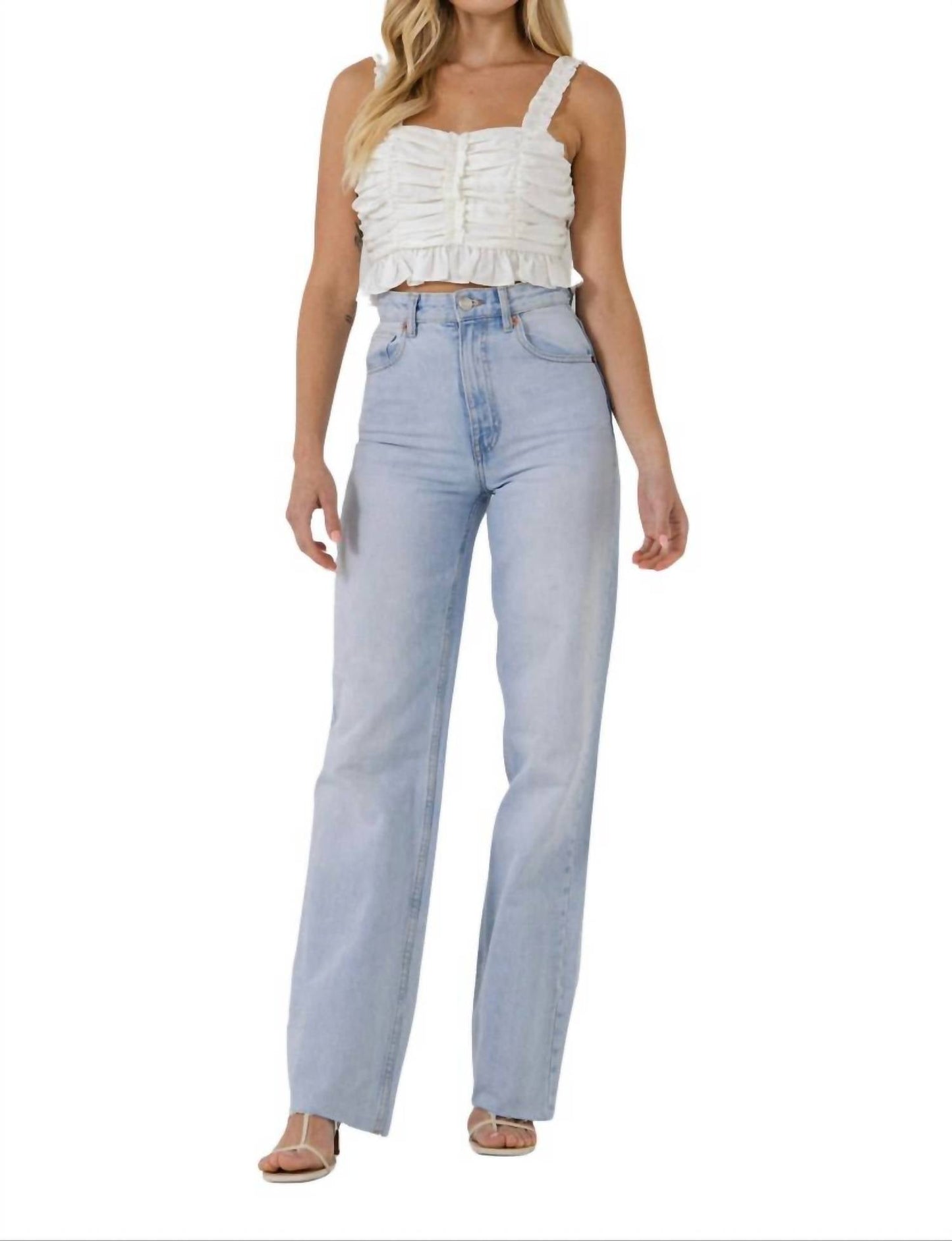 Endless Rose - Ruffled Ruched Crop Top