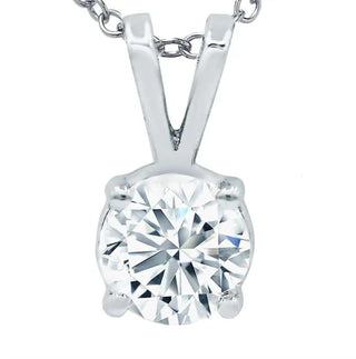 Diana M Jewels - 14kt 3.00 Cts Lab Grown Diamond Solitaire Necklace