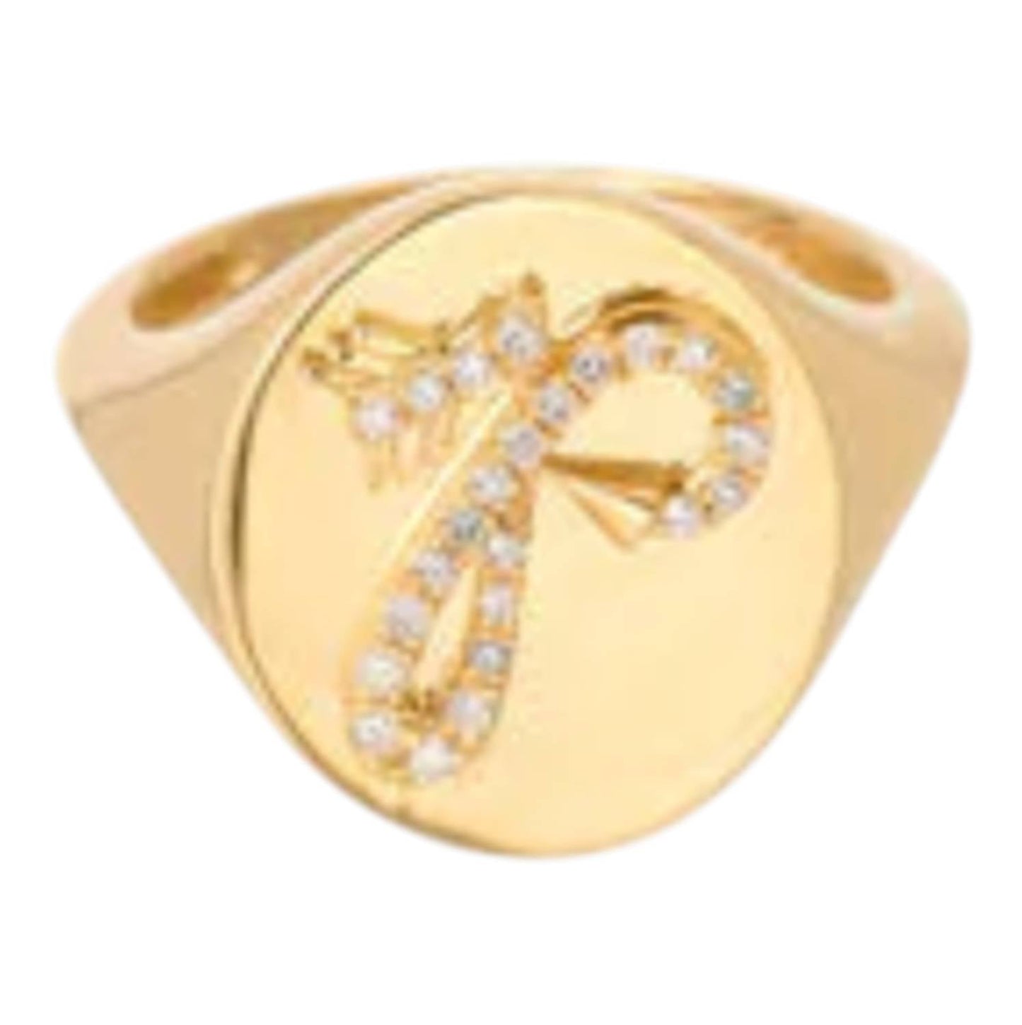 Adina Reyter - Women's Diamond Arrow Initial Signet Ring - P