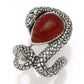 Artisan Silver by Samuel B. Choice of 14x10mm Gemstone Year of the Snake Ring