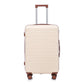3-Piece ABS Spinner Wheel Luggage Set 20"/24"/28" Beige