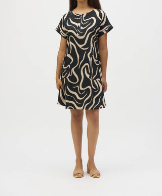Joseph Ribkoff - Abstract Print A-Line Dress
