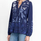 Johnny Was - BISHOP SLEEVE HENLEY TEE LAURA