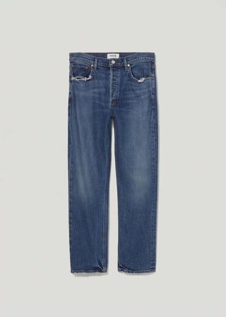 Agolde - Riley Long High Rise Straight Jean - Stretch