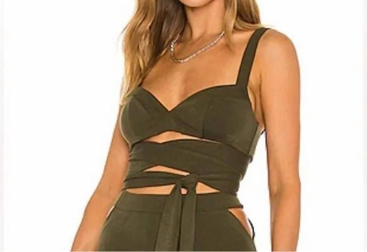 Michael Costello - Levi Crop Wrap Top
