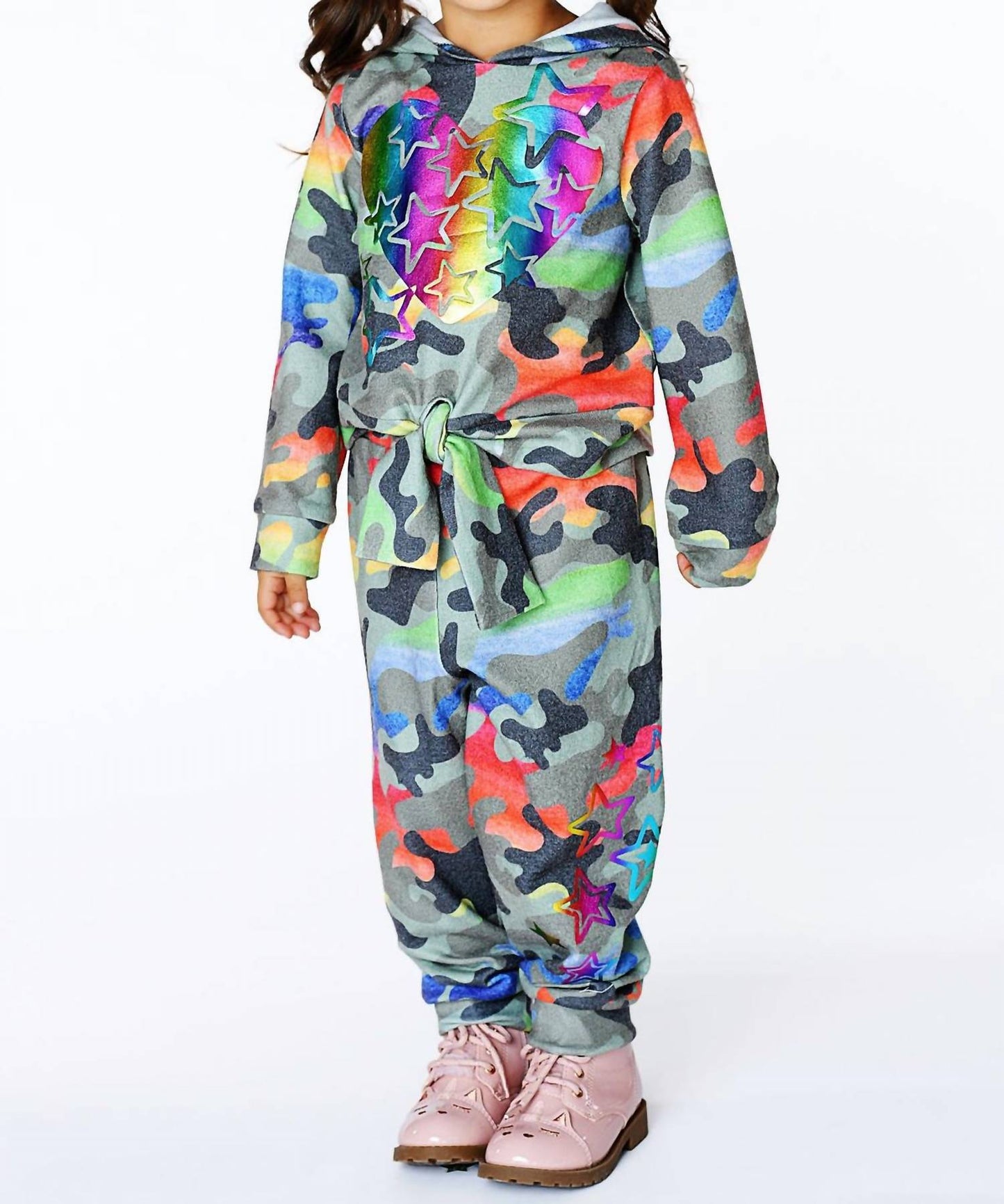 Baby Sara - Rainbow Camo Print Joggers