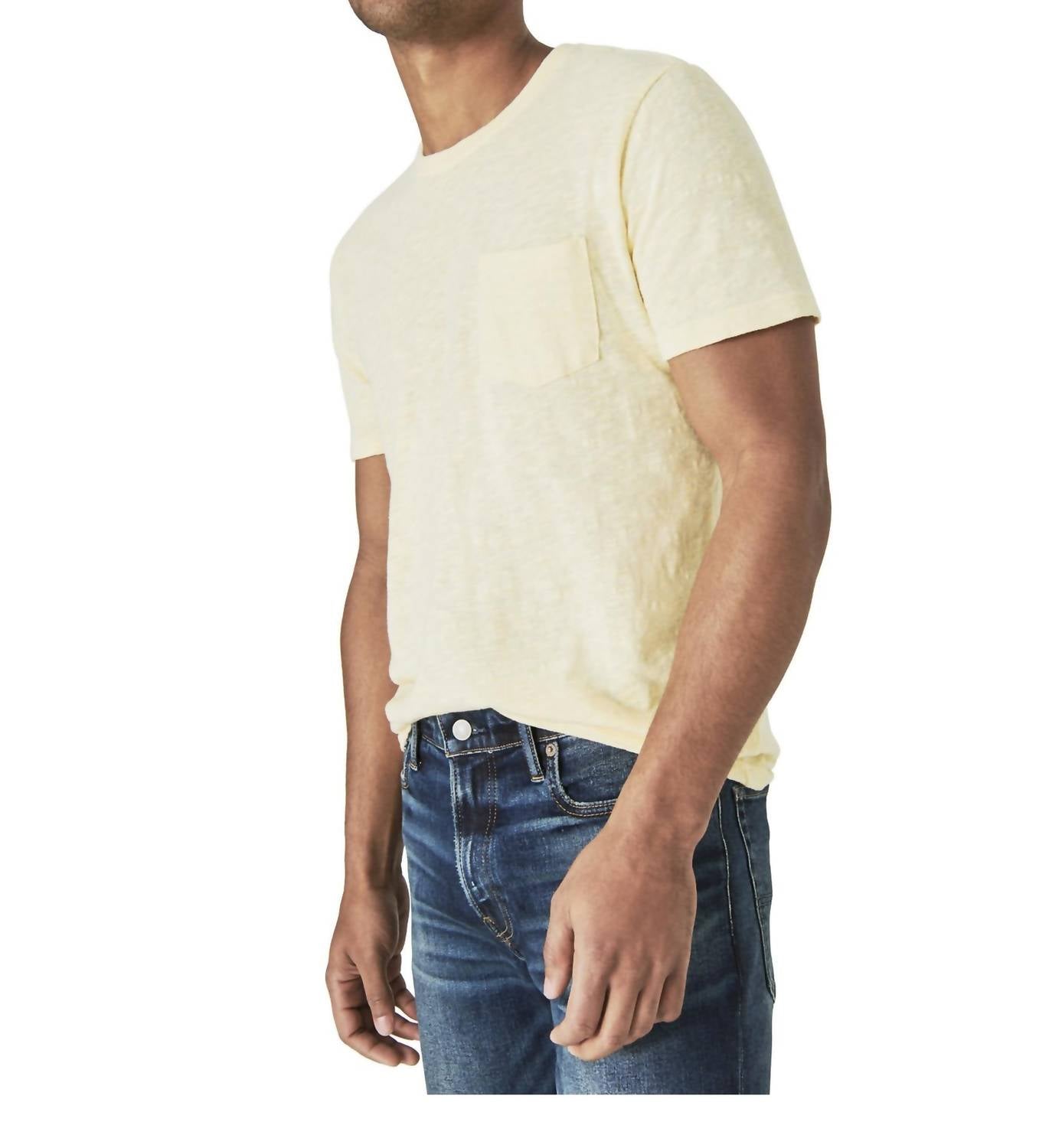 Lucky Brand - Linen Pocket Crew