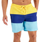 Mens Colorblocked Swim Trunks