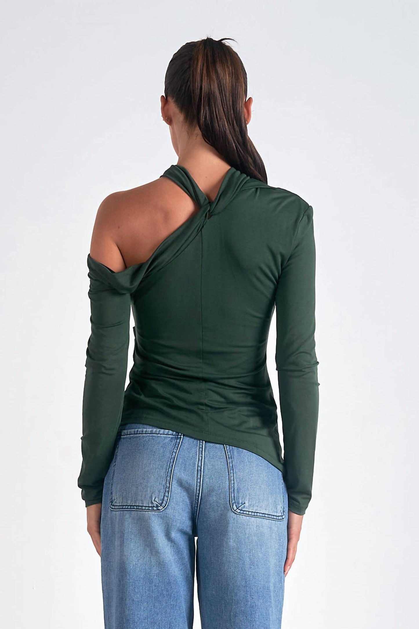 Elan - Long Sleeve Off-Shoulder Top
