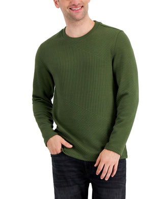 Alfani Men's Directional Ribbed Sweater - Green