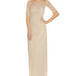 Papell Studio Women's Beaded Elbow-Sleeve Gown
