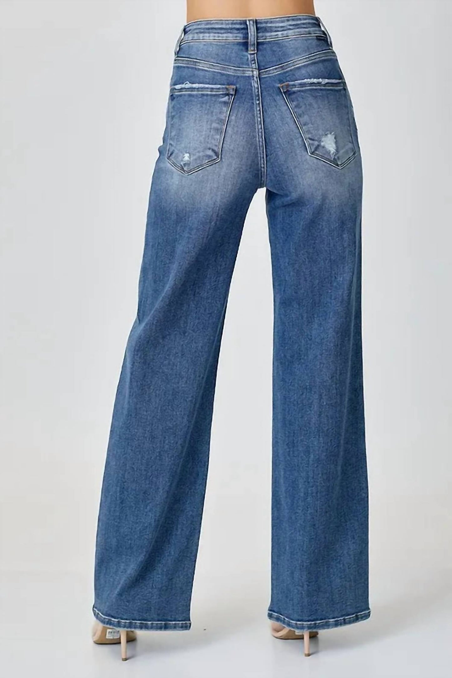 Risen - High Waist Wide Leg Jeans