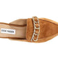 Steve Madden - Women's Faine Pointed Toe Slip On Chain Detail Flat Mules